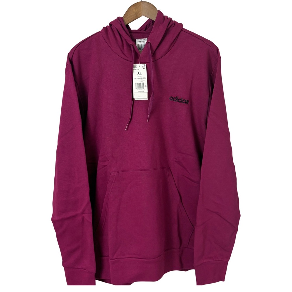 NWT Adidas Hoodie Women XL Power Berry Pink Feelcozy OTH Pullover Comfort